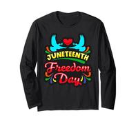 Juneteenth Freedom Day 19 Juin 1865 Noir Hommes Femmes Filles Manche Longue