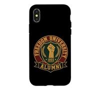 Juneteenth Freedom University Alumni Fist 1865 Histoire des Noirs Coque pour iPhone X/XS