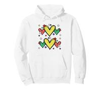 Juneteenth Graphic for Black Women Red Yellow Green Heart Sweat à Capuche