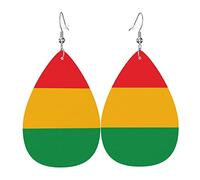 Juneteenth Is My Independence Day Boucles d'oreilles en cuir pour femmes et filles Boucles d'oreilles pendantes esthétiques mignonnes en forme de larme