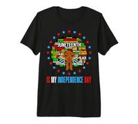 Juneteenth is My Independence Queen Melanin Women Girl Magic T-Shirt Haut de Gamme