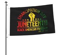 Juneteenth La Journée De La Liberté Des Afro-Américains Histoire Drapeau De La Fierté Drapeau Décoratif De Jardin Suspendre Bannière Uv Fade Résistant Pour Balcon Patio 3X5 Ft
