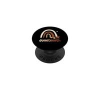Juneteenth Melanin Rainbow Black Holiday pour Femmes, Hommes, garçons et Filles PopSockets PopGrip Adhésif