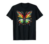 Juneteenth Papillon Mois de l'histoire des Noirs Papillons Jamaïque T-Shirt