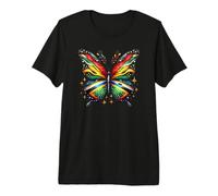 Juneteenth Papillon Mois de l'histoire des Noirs Papillons Jamaïque T-Shirt Haut de Gamme
