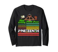 Juneteenth Queen Melanin Femmes Travailleuses Fières Puissantes Manche Longue