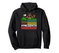 Juneteenth Queen Melanin Femmes Travailleuses Fières Puissantes Sweat à Capuche