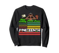 Juneteenth Queen Melanin Femmes Travailleuses Fières Puissantes Sweatshirt