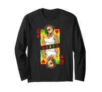 Juneteenth Queen of Hearts Tatoué Loc'd Hair Black Girl Manche Longue