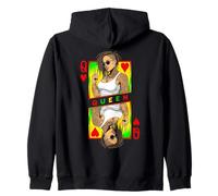 Juneteenth Queen of Hearts Tatoué Loc'd Hair Black Girl Sweat à Capuche