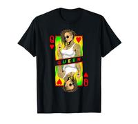 Juneteenth Queen of Hearts Tatoué Loc'd Hair Black Girl T-Shirt