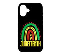 Juneteenth Rainbow Black Women's Melanine Mam Dad Garçon Fille Fun Coque pour iPhone 16