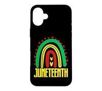 Juneteenth Rainbow Black Women's Melanine Mam Dad Garçon Fille Fun Coque pour iPhone 16 Plus