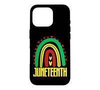 Juneteenth Rainbow Black Women's Melanine Mam Dad Garçon Fille Fun Coque pour iPhone 16 Pro