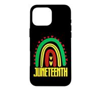 Juneteenth Rainbow Black Women's Melanine Mam Dad Garçon Fille Fun Coque pour iPhone 16 Pro Max