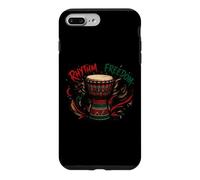Juneteenth Rhythm of Freedom Djembe Drum Music Coque pour iPhone 7 Plus/8 Plus