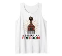 Juneteenth Rooted in Freedom Afro Pick Fist Débardeur