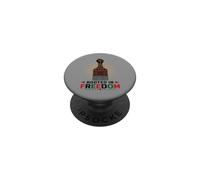 Juneteenth Rooted in Freedom Afro Pick Fist PopSockets PopGrip Adhésif