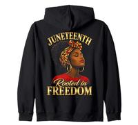 Juneteenth Rooted in Freedom Black Women Sweat à Capuche
