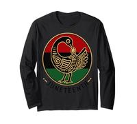Juneteenth Sankofa Freedom Day Emblem Manche Longue