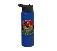 Juneteenth Sankofa Freedom Day Emblem Stainless Steel Insulated Water Bottle