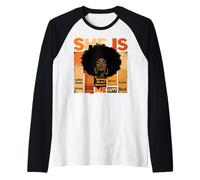 Juneteenth She's Me Strong Motivated Black Woman Empowerment Manche Raglan