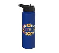 Juneteenth Sunflower Butterfly Wreath Freedom Stainless Steel Insulated Water Bottle