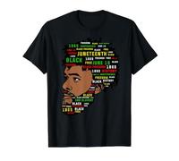 Juneteenth Tête pour Homme 1865 Black Freedom T-Shirt Graphique avec Valeur