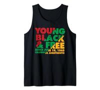 Juneteenth Young Black and Free Débardeur