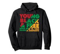Juneteenth Young Black and Free Sweat à Capuche