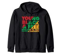 Juneteenth Young Black and Free Sweat à Capuche