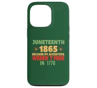 JUNETH Parce Que Mes ancêtres n'étaient Pas Libres en 1776 Meme Coque pour iPhone 13 Pro