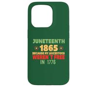 JUNETH Parce Que Mes ancêtres n'étaient Pas Libres en 1776 Meme Coque pour iPhone 15 Pro