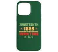 JUNETH Parce Que Mes ancêtres n'étaient Pas Libres en 1776 Meme Coque pour iPhone 15 Pro Max