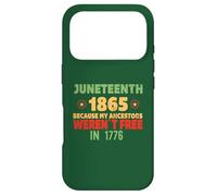 JUNETH Parce Que Mes ancêtres n'étaient Pas Libres en 1776 Meme Coque pour iPhone 17 Pro