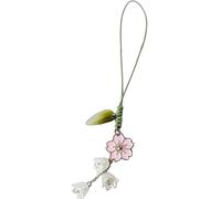Junfamilee Lanière de téléphone portable en forme de fleur pour téléphone portable, joli porte-clés, porte-clés de voiture, breloques de téléphone portable, métal non précieux, sans pierre précieuse