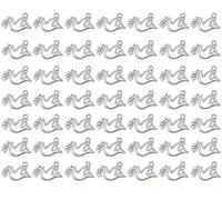 Junfamilee Lot de 50 breloques en forme de colombe de paix en argent tibétain antique pour fabrication de bijoux, breloques et fabrication de bijoux (13 x 19 mm), Plastique, Pas de gemme