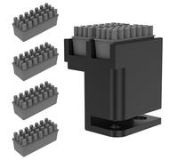 JUNFEIFLUX Panda Brush XP Kit Mit 4 Extra brosse essiggeur buse en silicone, Panda Brush PX für 3D Bambu-Lab P1S/P1P/X1C/X1E, Plug-in-Play Heizbett Montierter Silicone Bürsten Wischer