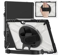 Junfire Coque pour Lenovo ThinkPad X12 Gen 2/X12 (12,3″) Transparent | Étui de protection Antichoc avec 360° Support Rotatif, Dragonne, Bandoulière, Porte-Stylet Compatible avec Clavier