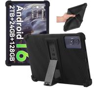 Junfire Étui en silicone pour tablette TABWEE T50 11" Android 16 2025, étui pour tablette TABWEE T50 / Blackview Tab 9/90 WIFI 11" avec béquille, noir