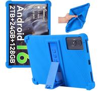 Junfire Étui en silicone pour tablette TABWEE T50 11" Android 16 2025, étui pour tablette TABWEE T50 / Blackview Tab 9/90 WIFI 11" avec béquille, bleu