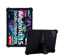 Junfire Étui en silicone pour tablette TABWEE W90 11" 2025, étui pour tablette TABWEE W90 / T90 Android 15 11" avec béquille - Noir