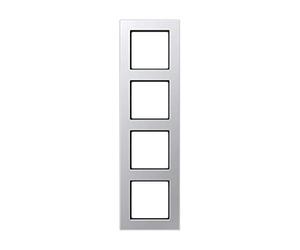 Jung 4011377172944 Cadre 4 prises, Plaque Murale pour Prises Électriques A 5584 BF AL