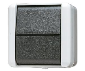 Jung 807W Wippschalter, Kreuz, bruchsicher, grau,WG800