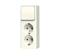 Jung Ap600 Combiné De Prise Double Blanc - 626A