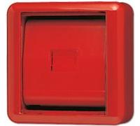 JUNG APWG 800 AP Cache 860WGLRT avec vitre rouge, Bouton + interrupteur, Rouge