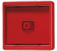 JUNG APWG WG 600 Couvercle 661WGLR avec vitre Verre rouge, Bouton + interrupteur, Rouge