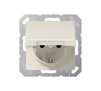 JUNG AS500, AS1520KIKL Prise SCHUKO avec couvercle rabattable blanc blanc crème