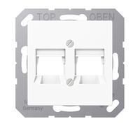 Jung AS500 Double Plaque De Capot RJ45 Blanc Alpin - A569-2NITTWW