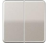 JUNG bascule série platine, Bouton + interrupteur, Argent